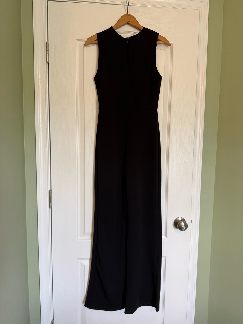 Privy Black Sleeveless Wide-Leg Jumpsuit with Keyhole Front